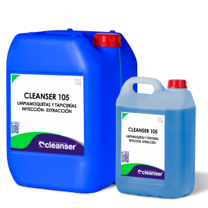Cleanser 105 limpiador limpiador de moquetas y tapicerías por inyección y extracción. 5Kg y 20Kg.